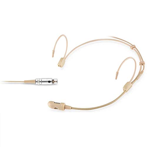 Professional Unidirectional Headworn Microphone with 3-Pin XLR Plug - Compatible with Samson Dual Wireless Mic System (Includes Protective Case) - Ideal for Live Performances, Podcasting & Broadcast Studios