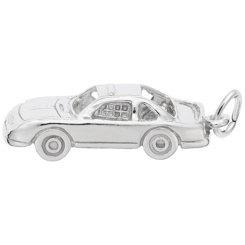 Race Car Charm Pendant for Jewelry Making - Durable Metal Charms for Bracelets, Necklaces & DIY Crafting - Perfect for Car Enthusiasts & Gift Giving