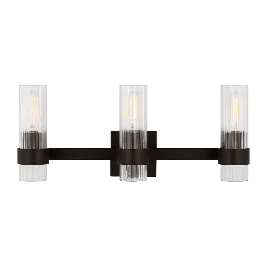 Eleanor Fluted Vanity with Mirror - Modern Bathroom Vanity Set with Storage Drawers & Soft Closing Doors for Bedroom, Bathroom or Dressing Room