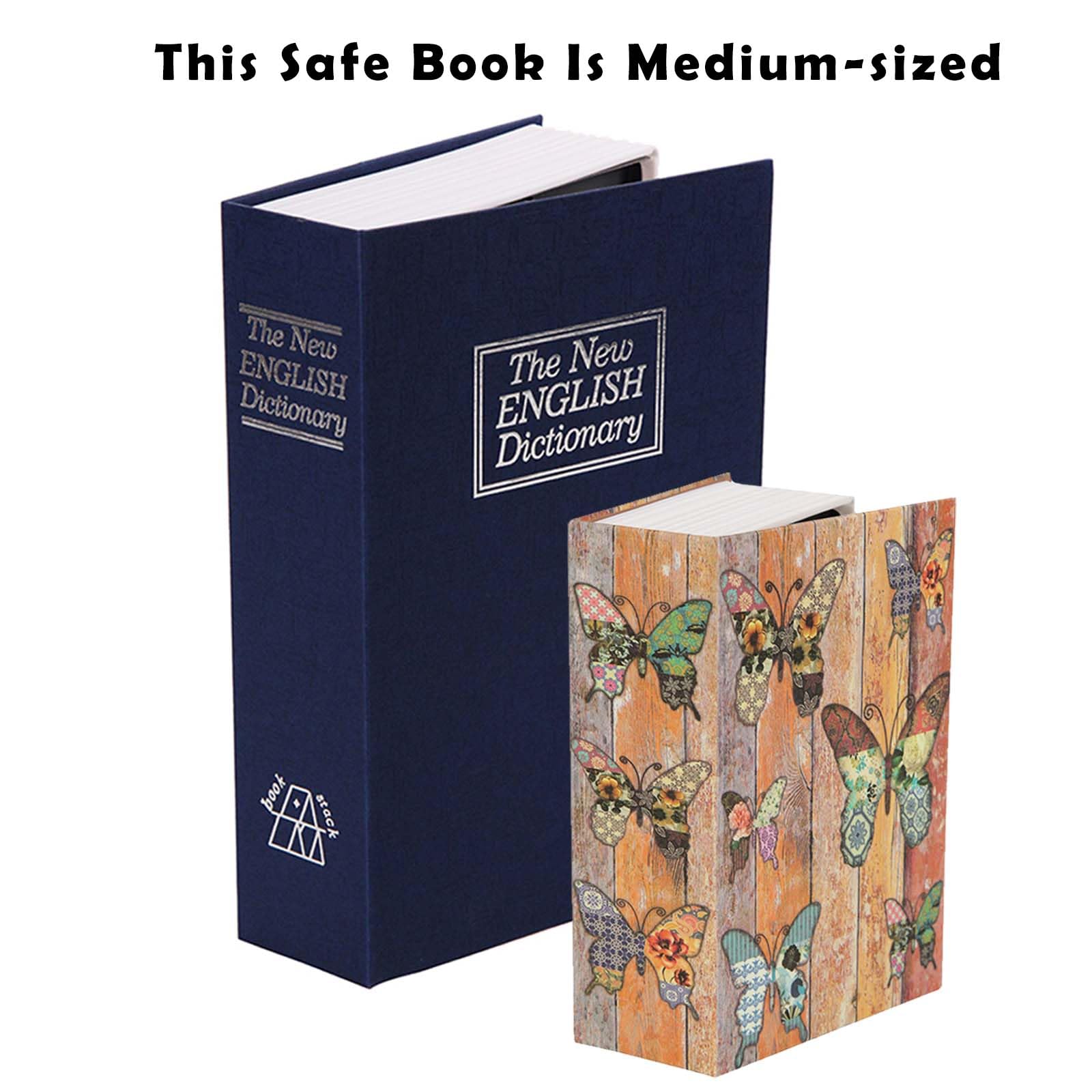 SEPOX® Twins Safe Book Lock Box with Premium Combination Lock - Dorm Safe & Versatile Storage for Cash, Jewelry & Valuables - Authentic Paper Cover & Sturdy Steel Interior - 2 Pack Large Book Safe for Home, Office, Travel Security