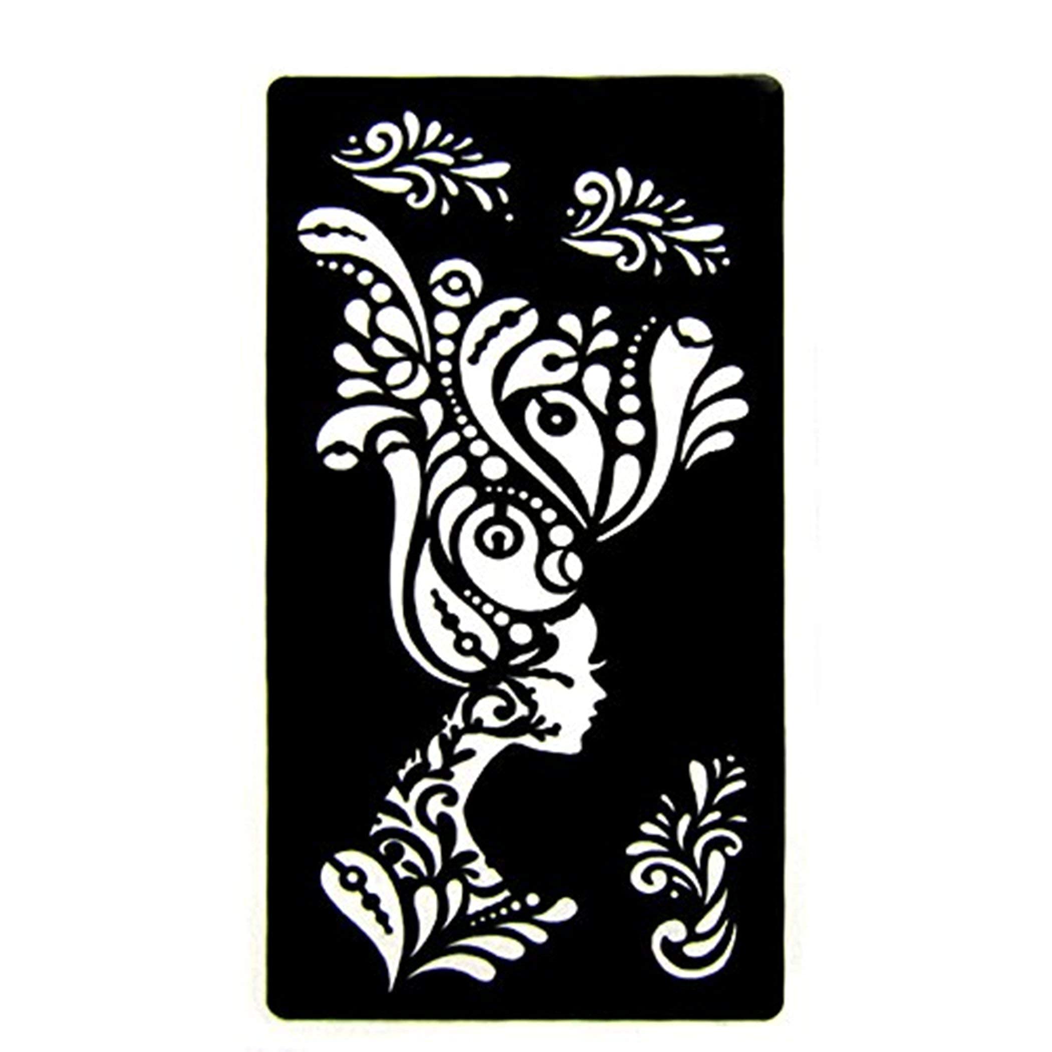 Ivana's Henna Mehndi Tattoo Stencil Kit for Hands, Body, Fingers & Face | Temporary Henna Art for Kids, Girls & Women | Design NIV-333 | Perfect for Parties, Weddings & Festive Celebrations
