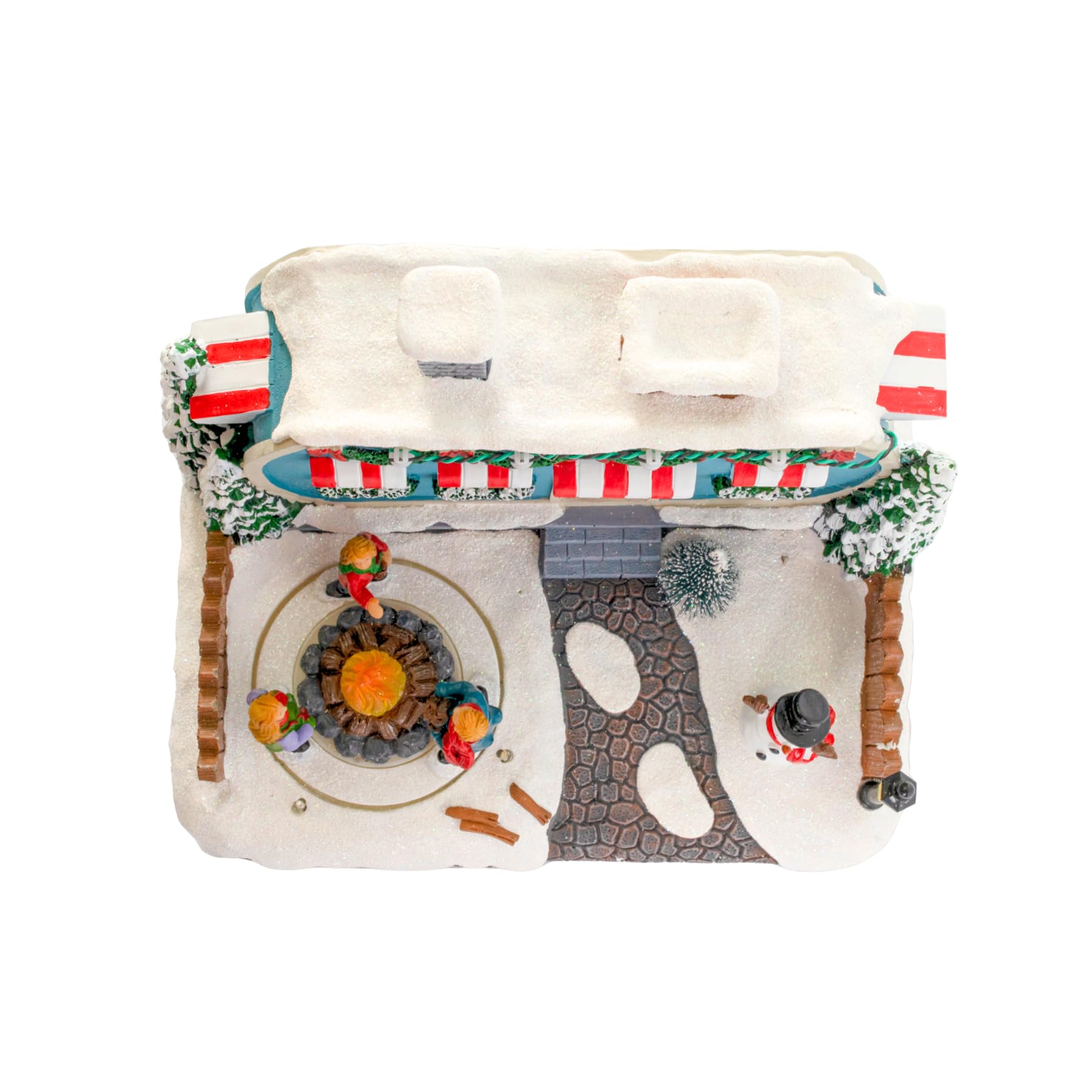Animated Christmas Village Camper with Motion, Sound & LED Lights - Holiday House Collection Decor for Home, Office & Gift Giving | Perfect for Christmas Tree Displays, Mantel Decorations & Winter Village Scenes