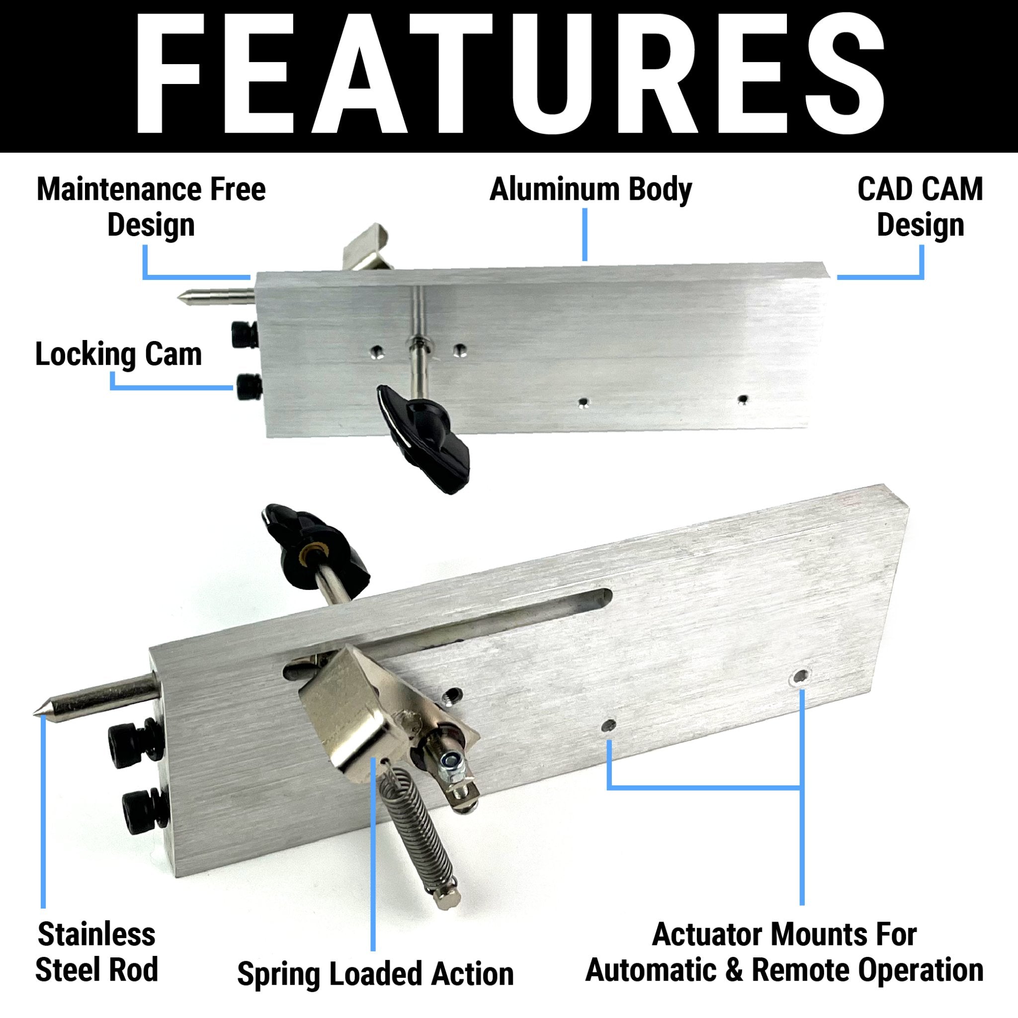 1901-1907 Oldsmobile Curved Dash Suicide Door Safety Lock Kit with Spring Loaded Bolt Rod System - Classic Car Restoration & Antique Vehicle Door Security Upgrade