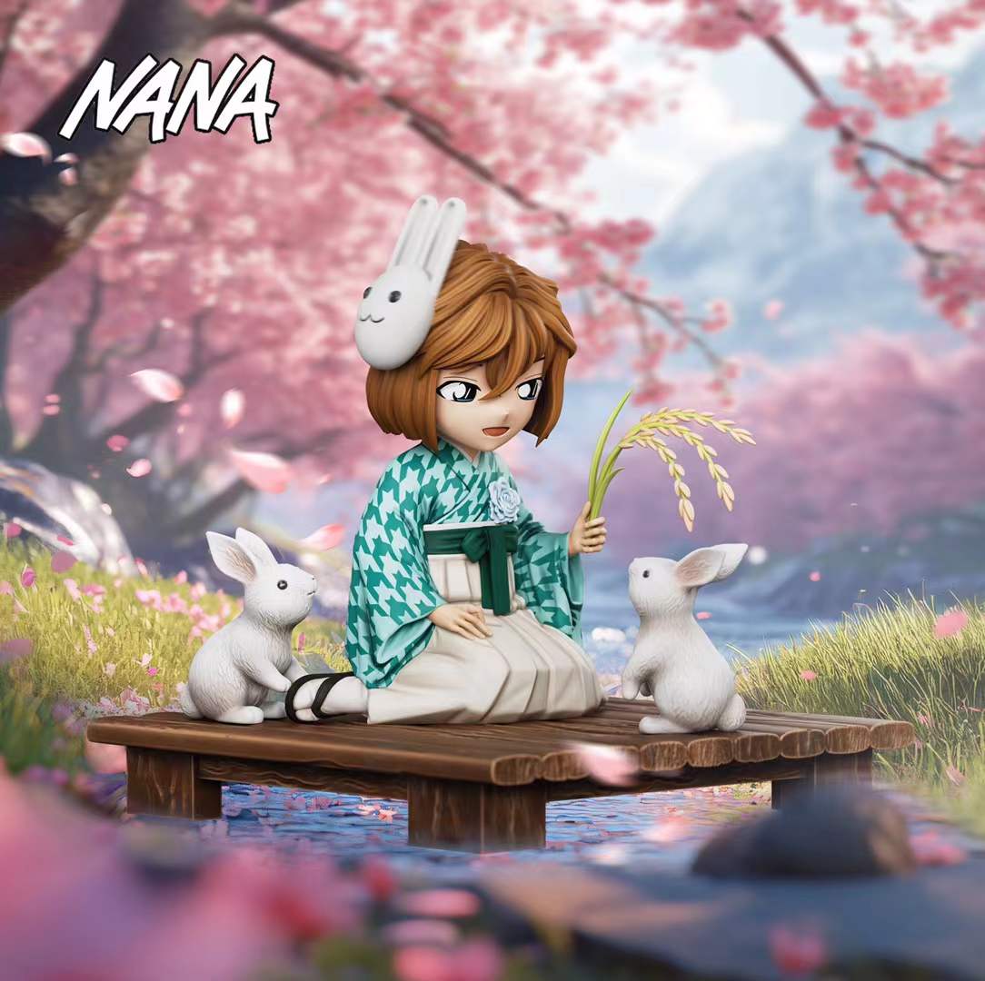 NANA Studio Kimono Rabbit Haibara Ai Cosplay Costume - Anime Detective Conan Outfit for Halloween, Cosplay Events & Anime Conventions