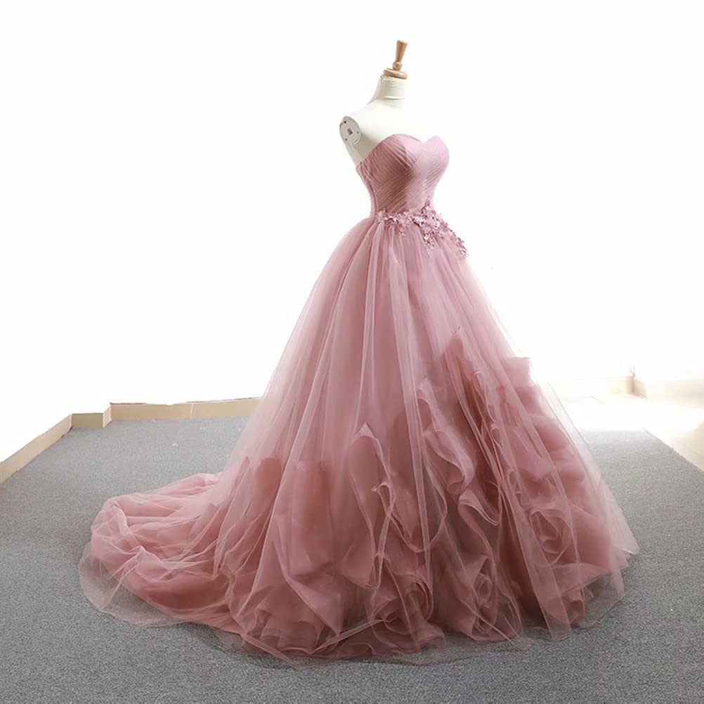 Luxurious Sweet 16 Flower Applique Tulle Quinceañera Dress - Elegant Wedding Ball Gown for Quinceañera, Sweet 16 Party & Formal Events