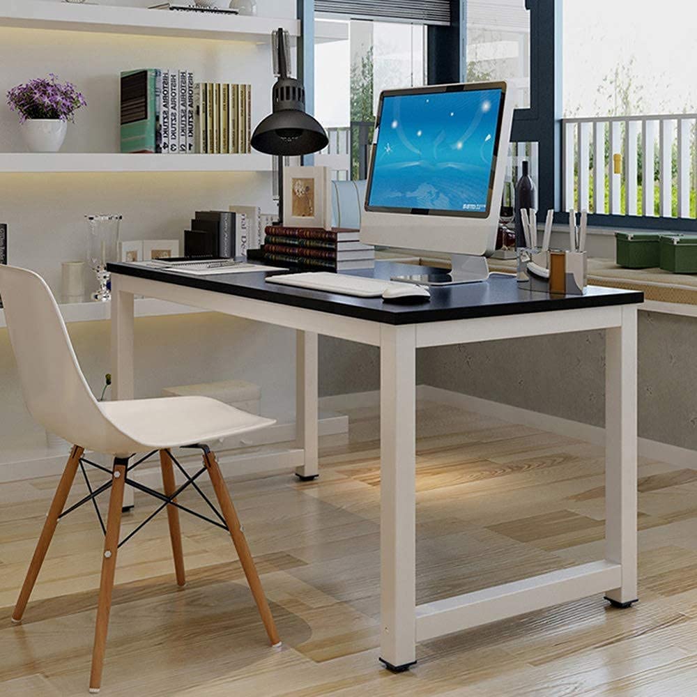 43 Inch Heavy Duty Wood Computer Desk - Sturdy Office Desk for Gaming, Writing, PC & Laptop Work | Compact Study Desk & Small Dining Table | Perfect for Home Office, Entryway Foyer & Workstation (Space-Saving Design)