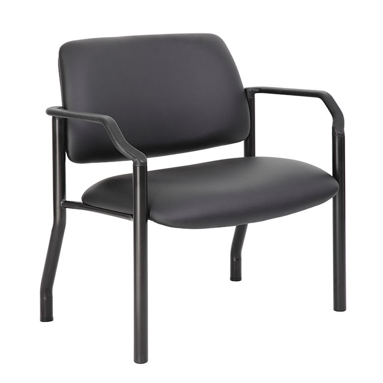 Boss Mid Back Guest Chair with 500 lb Weight Capacity - Antimicrobial Vinyl Office Chair (Model B9591AM) - Perfect for Reception Areas, Conference Rooms, and Waiting Lounges
