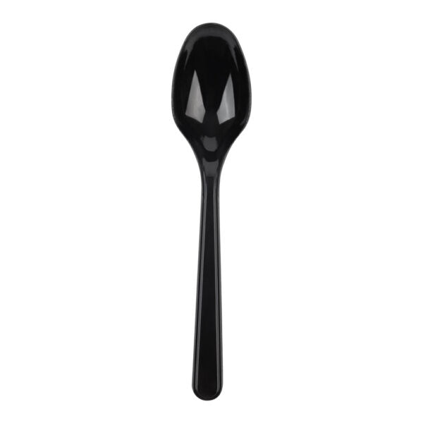 Premium Black Plastic Cutlery Set - 50-Piece Disposable Flatware Kit for Parties, Picnics & Catering | Durable & Elegant Basic Cutlery Collection