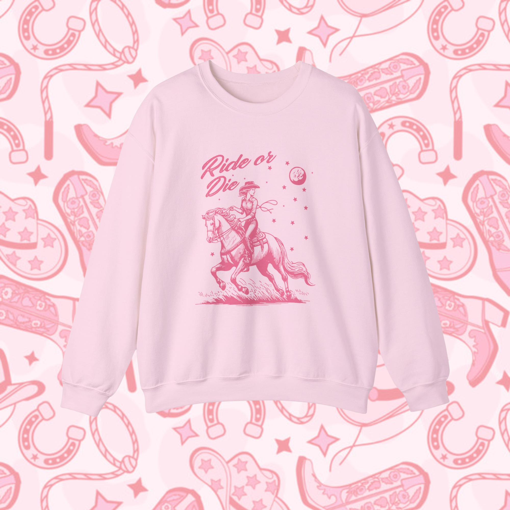 Ride Or Die Crewneck Sweatshirt - Trendy Unisex Pullover for Streetwear & Casual Outfits - Perfect for Everyday Wear, Gym, and Urban Fashion