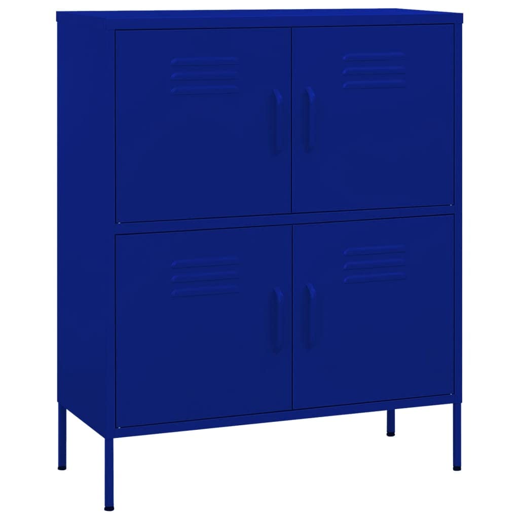 FAMIROSA 4-Door Steel Storage Cabinet with 2 Adjustable Shelves, 31.5