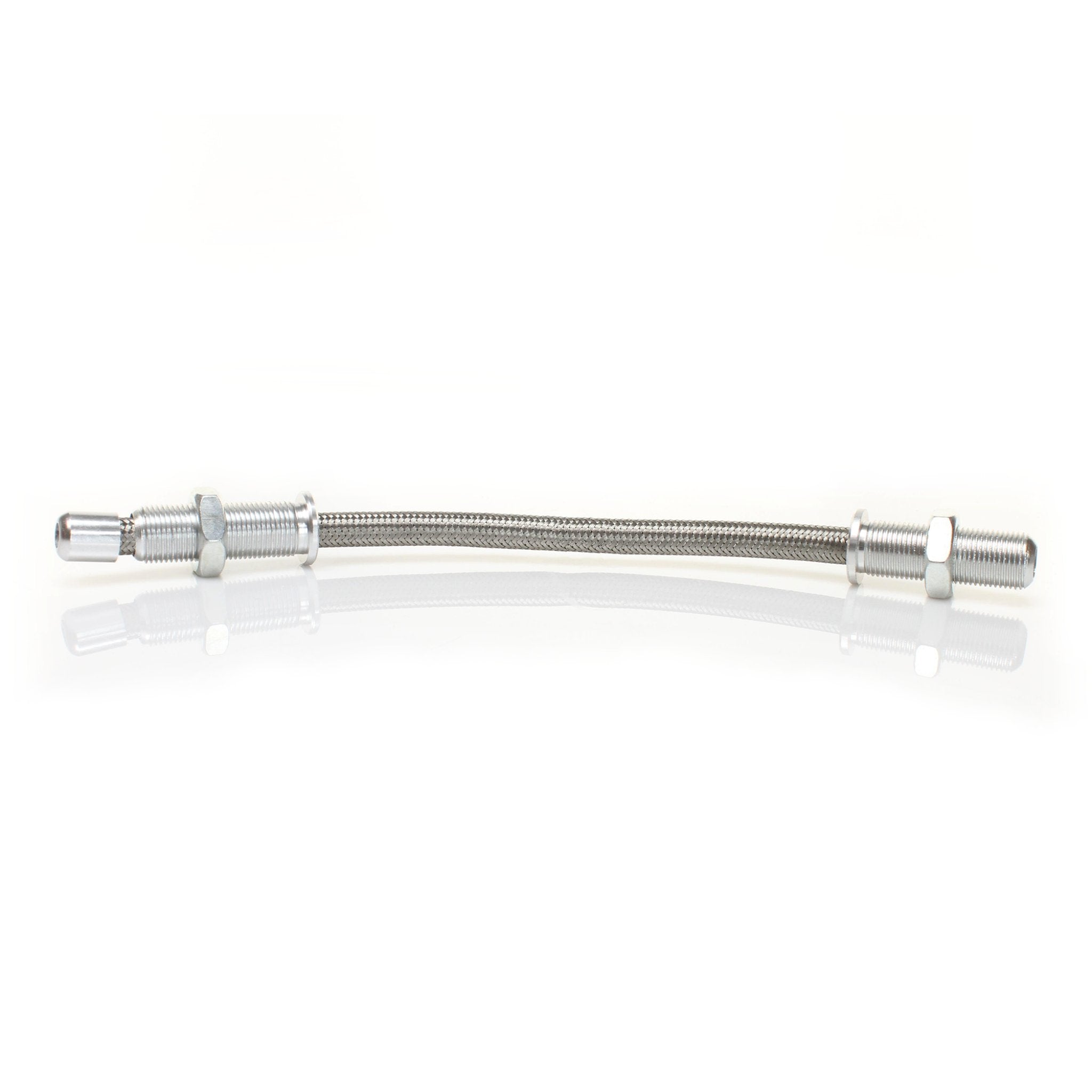 12 Billet Aluminum & Stainless Steel Braided Door Loom Wire Hose Conduit Pair - Automotive Wire Protection for Cars, Trucks, and Motorcycles