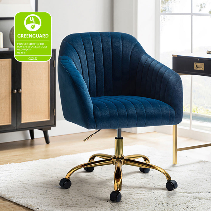 Luxury Velvet Office Chair - Ergonomic Desk Chair with Adjustable Height for Home & Workspace - Perfect for Remote Work, Gaming & Study
