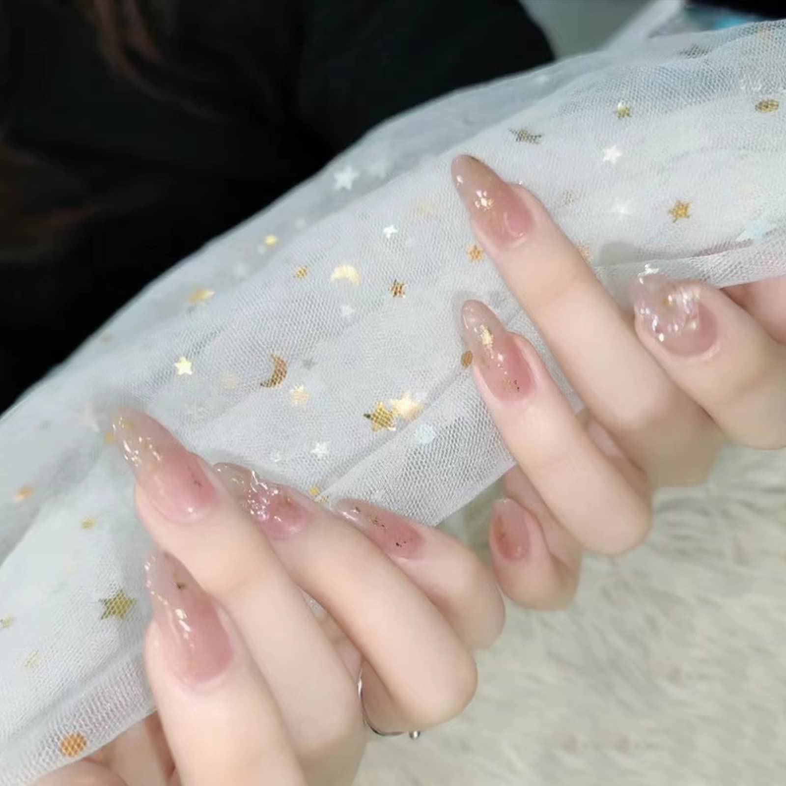 Premium 504pcs Almond Press On Nails - Clear Acrylic Full Cover Fake Nail Extensions for DIY Nail Art, 12 Sizes with Storage Case - Perfect for Home Manicures, Parties & Special Occasions