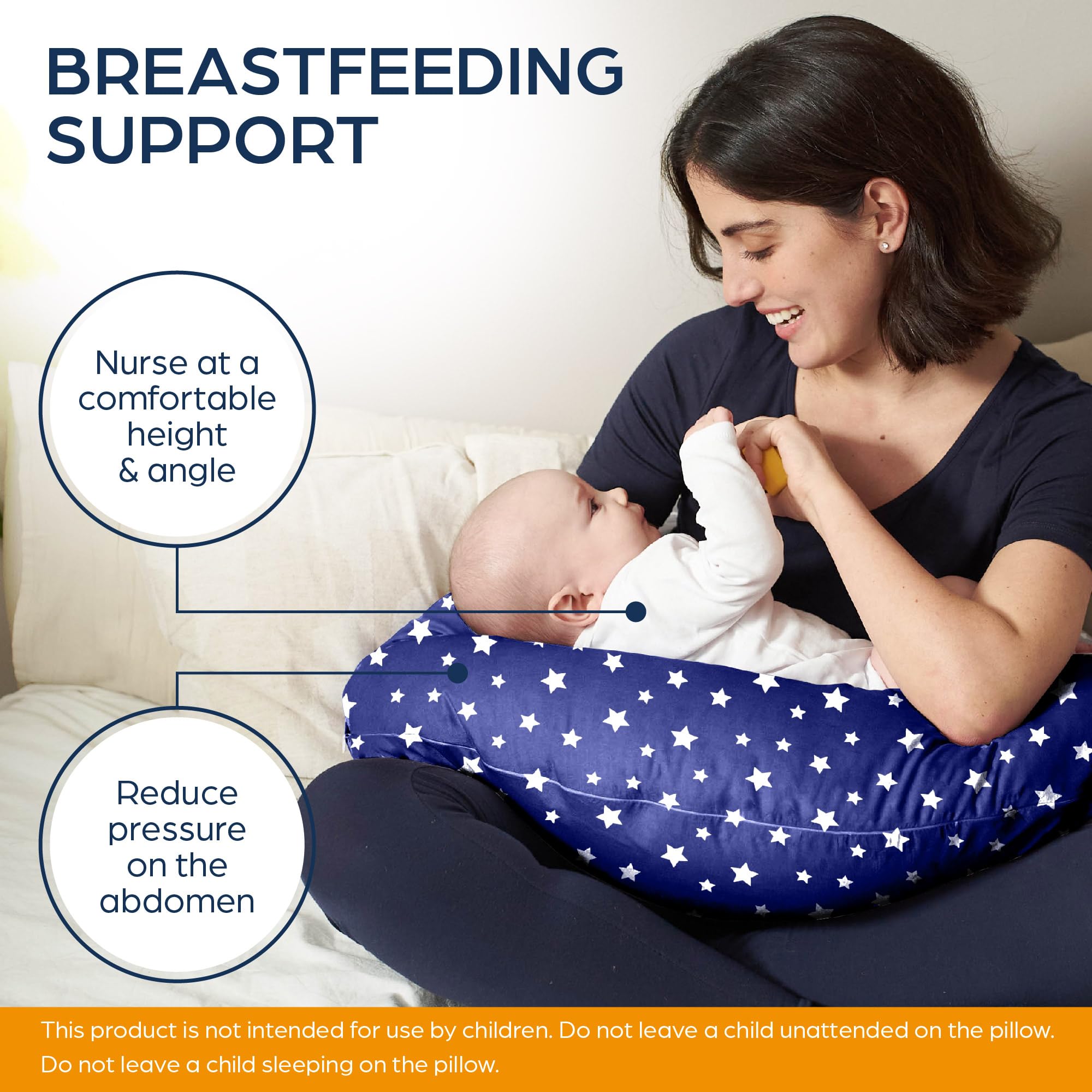 Niimo XXL Pregnancy Pillow & Nursing Pillow - 2022 Award-Winning Maternity Support Pillow, 100% Cotton Washable Cover, Full Body Pillow for Pregnant Women | Perfect for Sleeping, Breastfeeding & Back Pain Relief