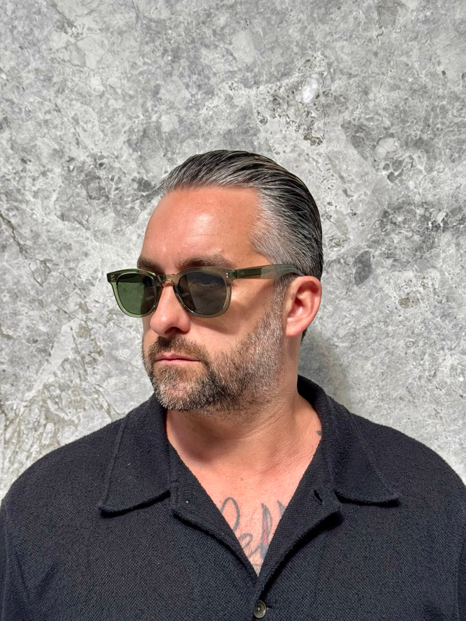 Garrett Leight Kinney II 2158 Juniper G15 Sunglasses - Classic Retro Style for Men & Women - Perfect for Outdoor Activities, Beach, Driving & Fashion Accessories