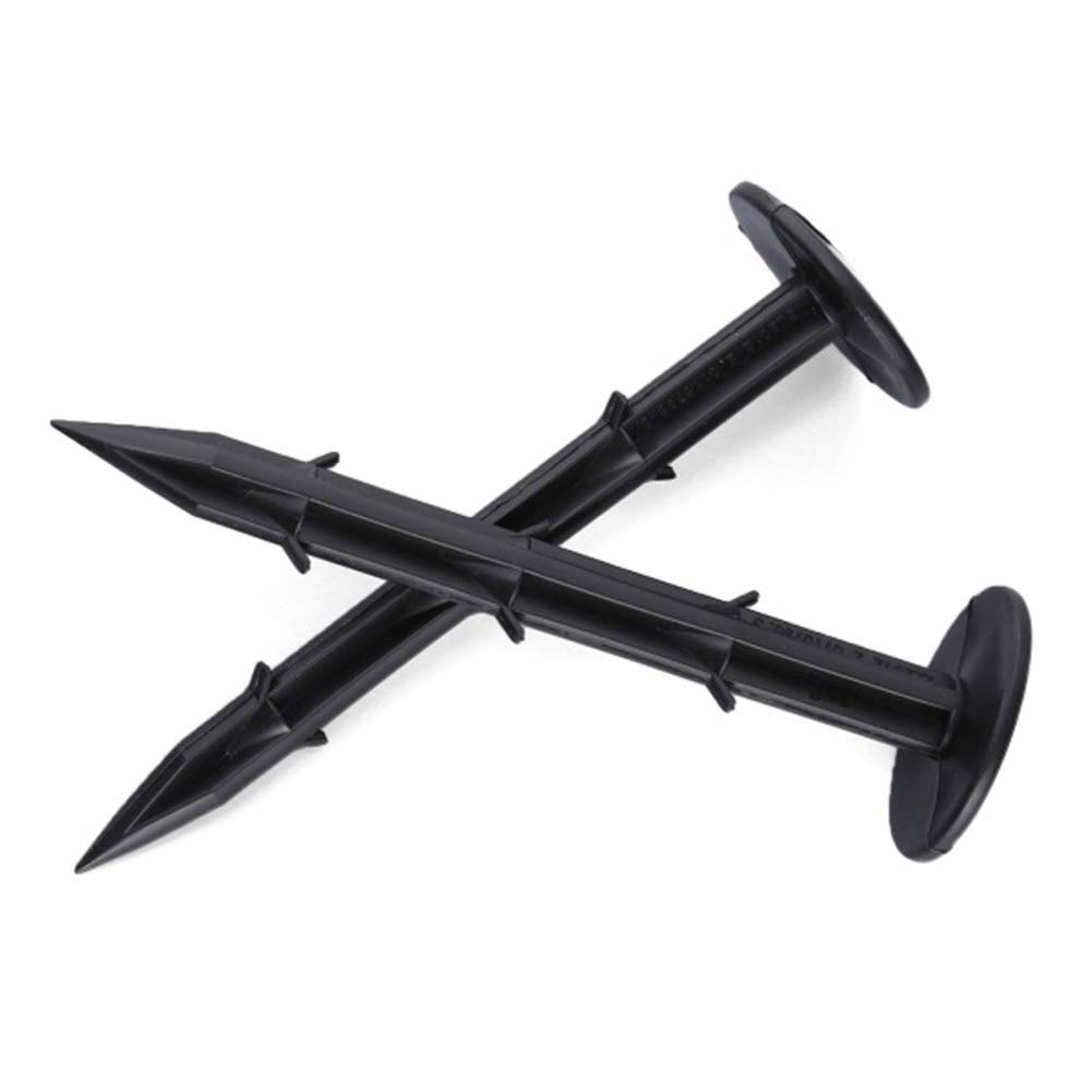 50 PCS 4.3 Inch Plastic Garden Ground Stakes - Heavy Duty Yard Anchors for Mulch Film, Landscape Fabric & Grass - Durable Gardening Fixing Tools for Outdoor Use in Lawns, Flower Beds & Vegetable Gardens