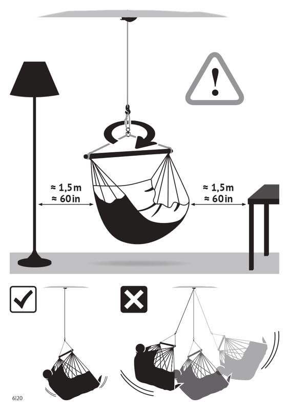LA SIESTA® Large Comfort Domingo Hammock Swing Chair with CasaMount - Weatherproof & Durable Indoor/Outdoor Hanging Chair - Includes Suspension Kit for Walls, Ceilings & Square Beams - Perfect for Porch, Patio, Garden & Nursery Relaxation - Lime Green