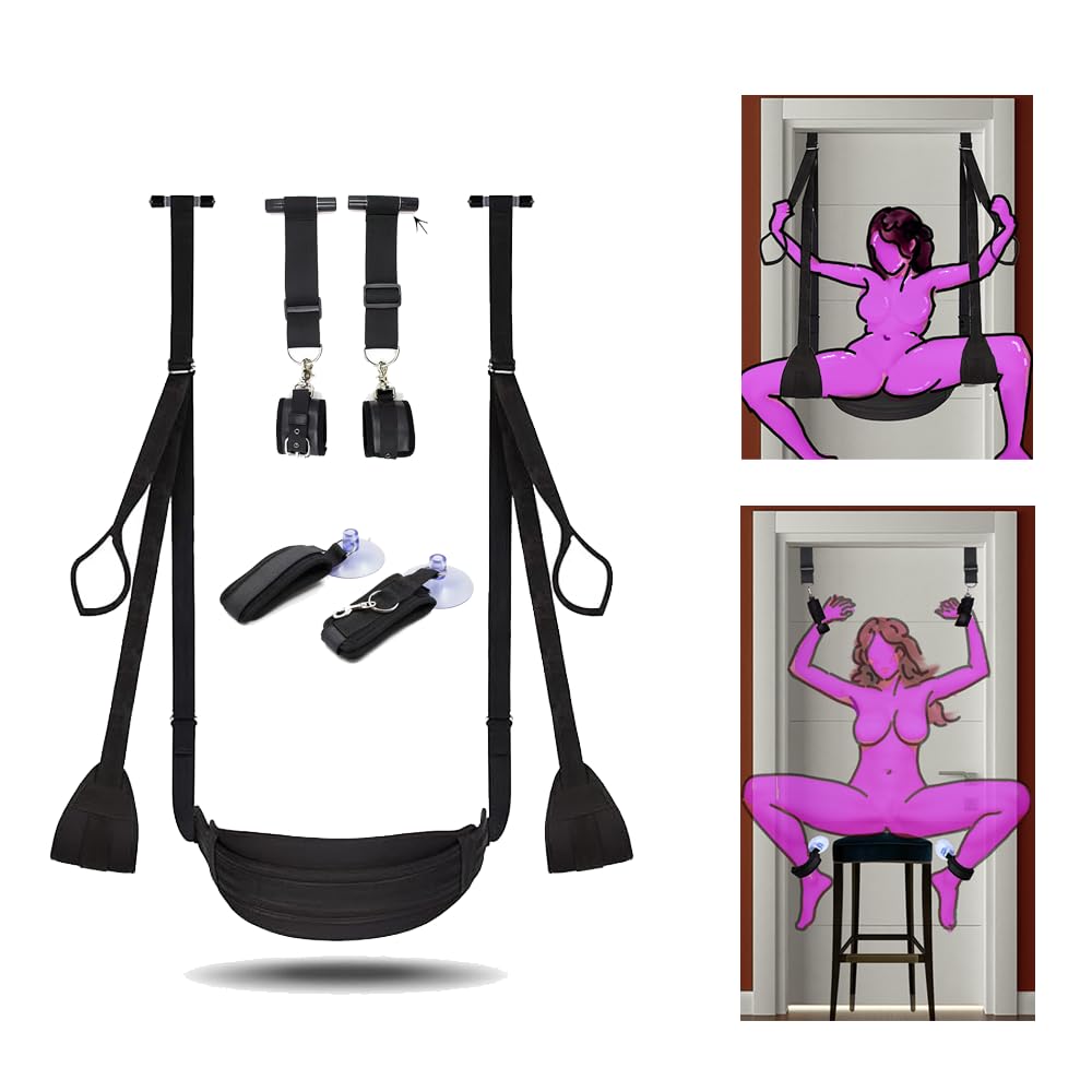 Heavy Duty Adult Door Swing Set for Couples - 300 lbs Capacity - Sex Swing for Bedroom & Door Frame - Pure Romance Adult Toys - Perfect for Spicing Up Your Love Life & Intimate Moments