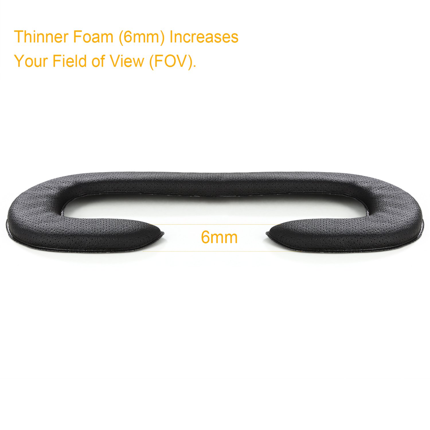 Vive VR Face Cover Replacement - 2 Pack Memory Foam & PU Leather Eye Mask Pad (6MM & 18MM) for HTC Vive - Enhanced Comfort & Better FOV - Perfect for Extended VR Gaming & Virtual Reality Experiences