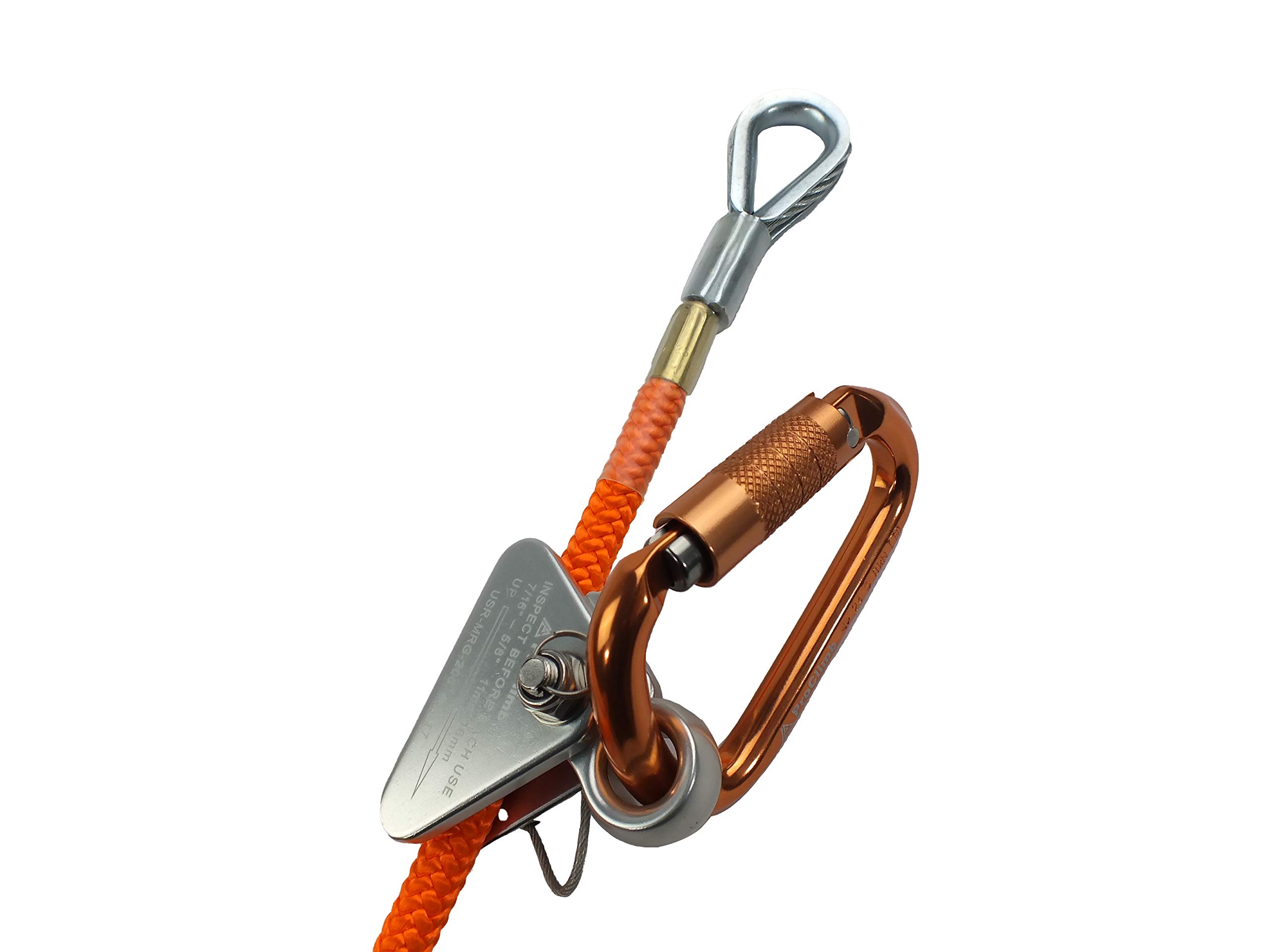 Steel Core Flip Line Kit for Tree Climbing - 5/8 in x 12 ft Adjustable Arborist Lanyard | USA Made, Low Stretch & Cut Resistant | Perfect for Professional Tree Work, Logging & Outdoor Climbing Safety