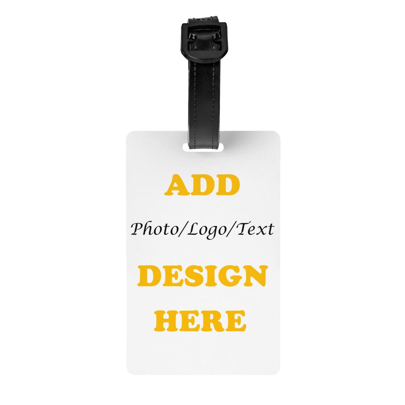 Custom Personalized Luggage Tags with Photo, Text, Logo & Name - High Visibility Travel ID Tag for Suitcases & Bags (Great for Airports, Cruises & Business Trips)