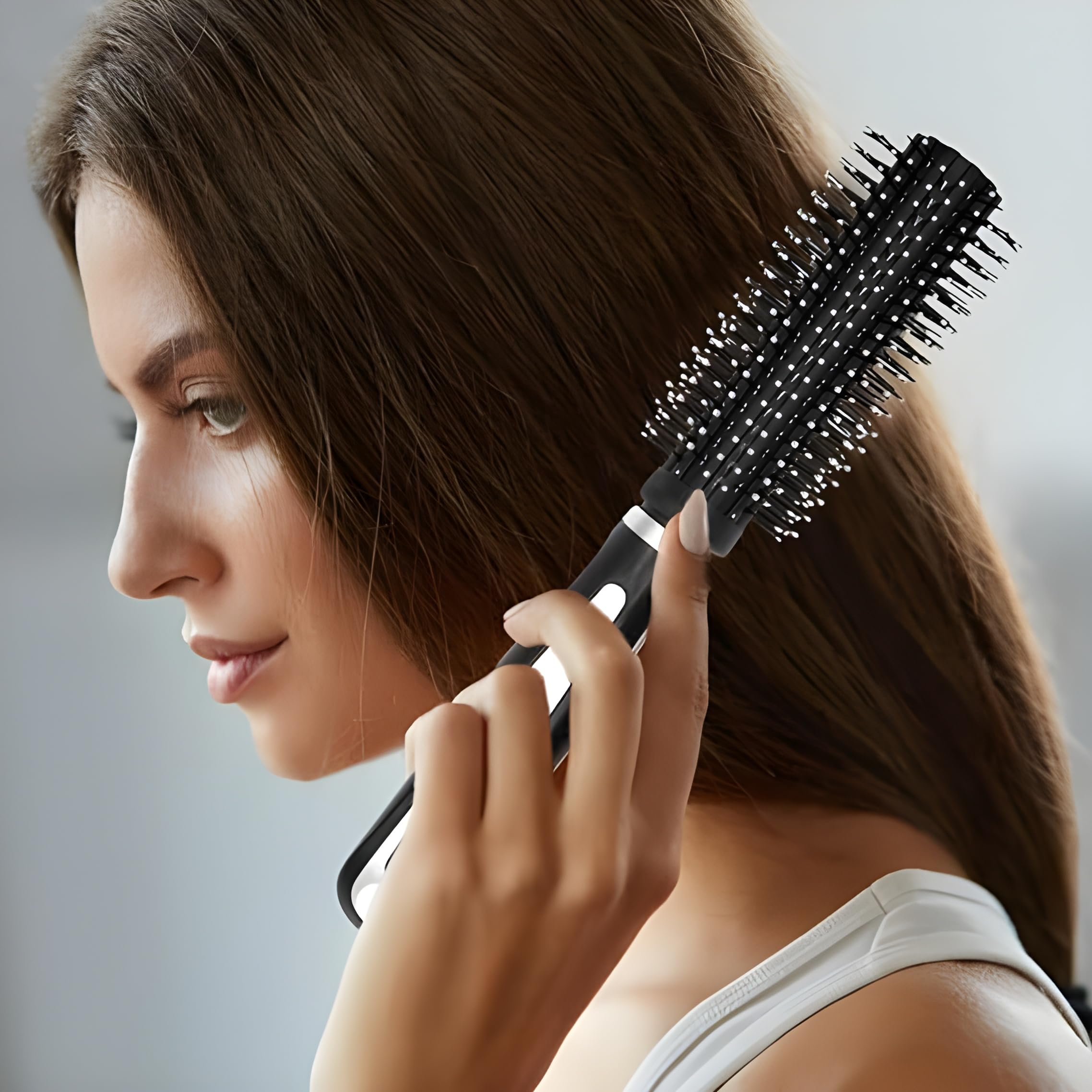 Professional Round Hair Brush & Comb Set for Curly Hair - Detangling Styling Tool for Smooth Frizz-Free Hair | Perfect for Salon, Home & Travel Use
