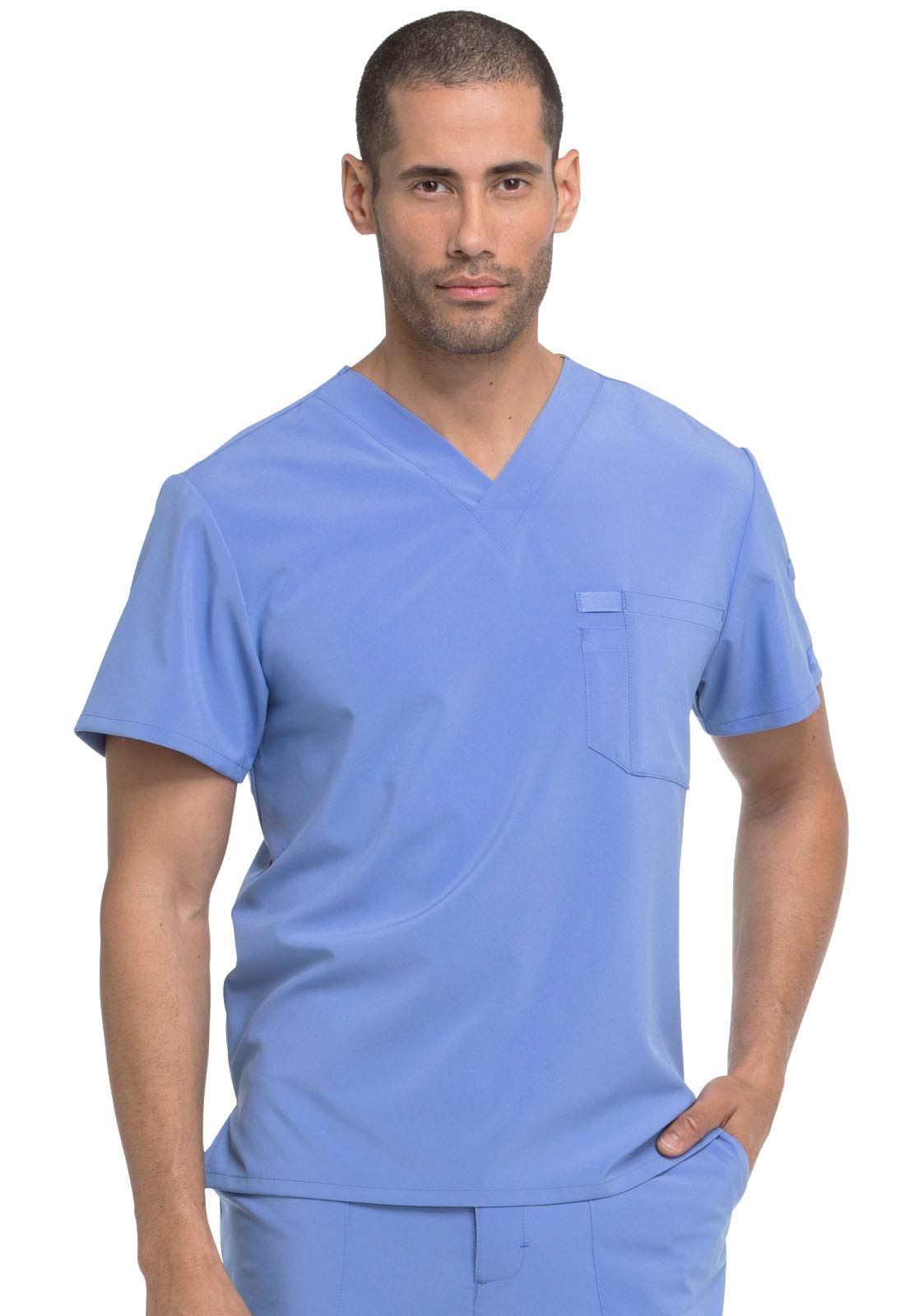 Dickies EDS Essentials Men's Scrubs Top - Tuckable V-Neck Work Shirt DK635 | Comfortable Medical Uniform for Nurses, Doctors & Healthcare Professionals