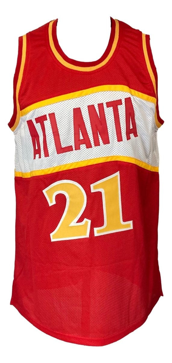 Authentic Dominique Wilkins Atlanta Hawks Signed Red Basketball Jersey - NBA Memorabilia for Collectors & Fans - Perfect for Display, Gifts, and Sports Memorabilia Collections