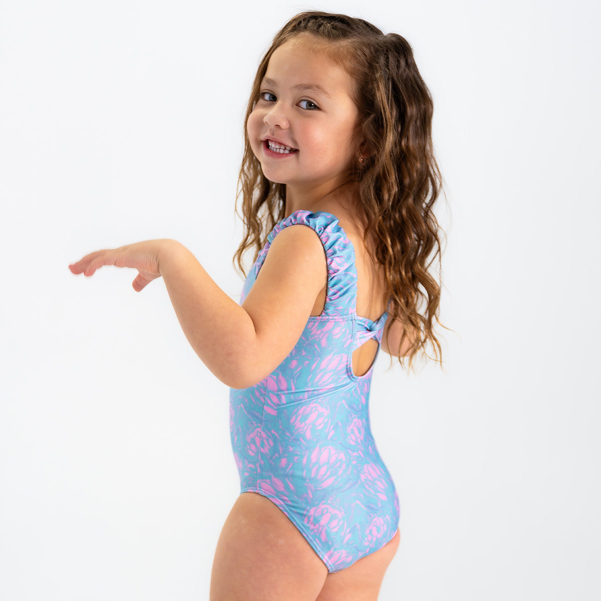 Puffy Sleeve One Piece Swimsuit for Girls - Trendy Ruffled Bathing Suit for Beach, Pool & Summer Vacations