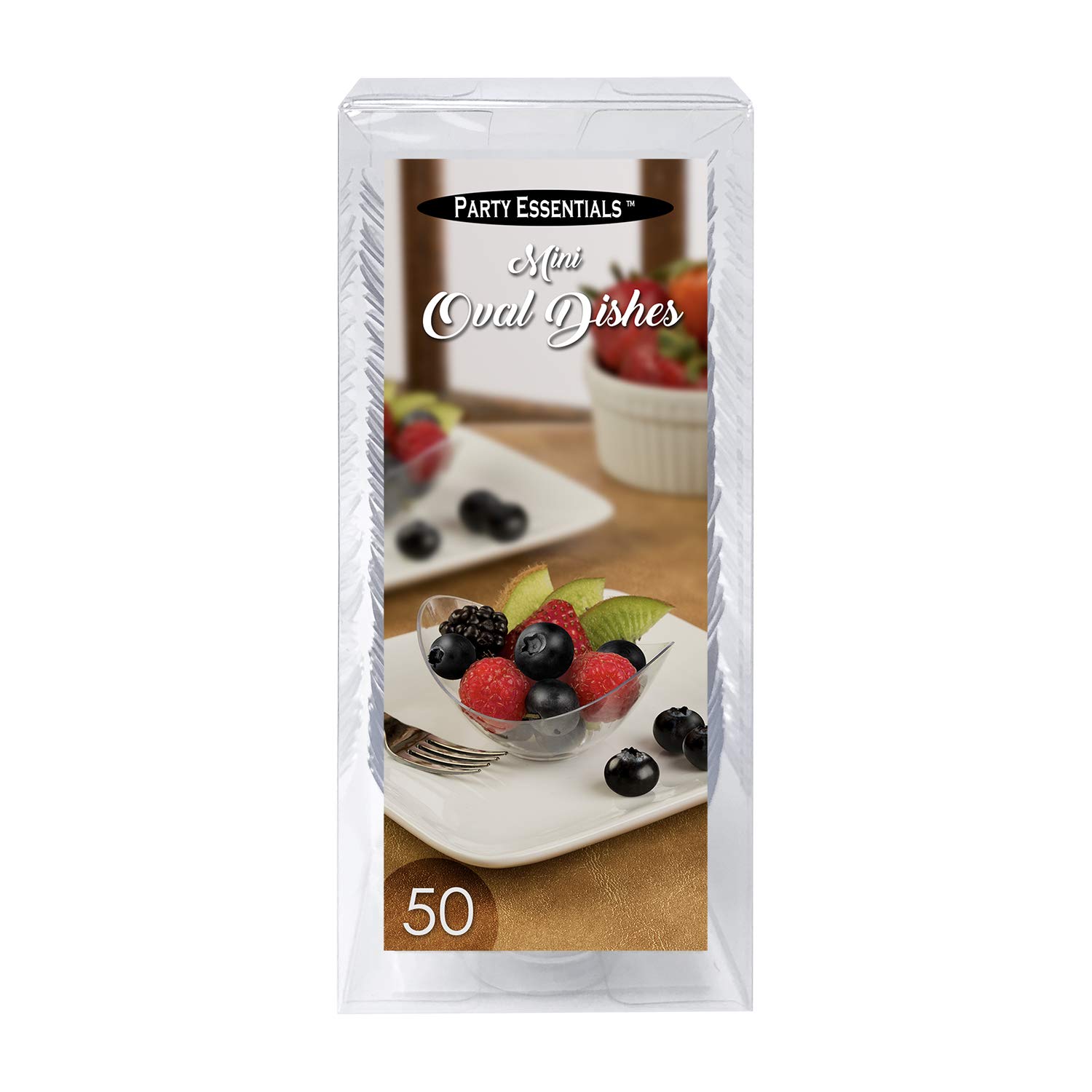 1200 Pack Clear Mini Plastic Oval Dishes - Party Essentials for Appetizers, Snacks & Catering | Bulk Disposable Serving Trays for Events, Weddings & Holidays