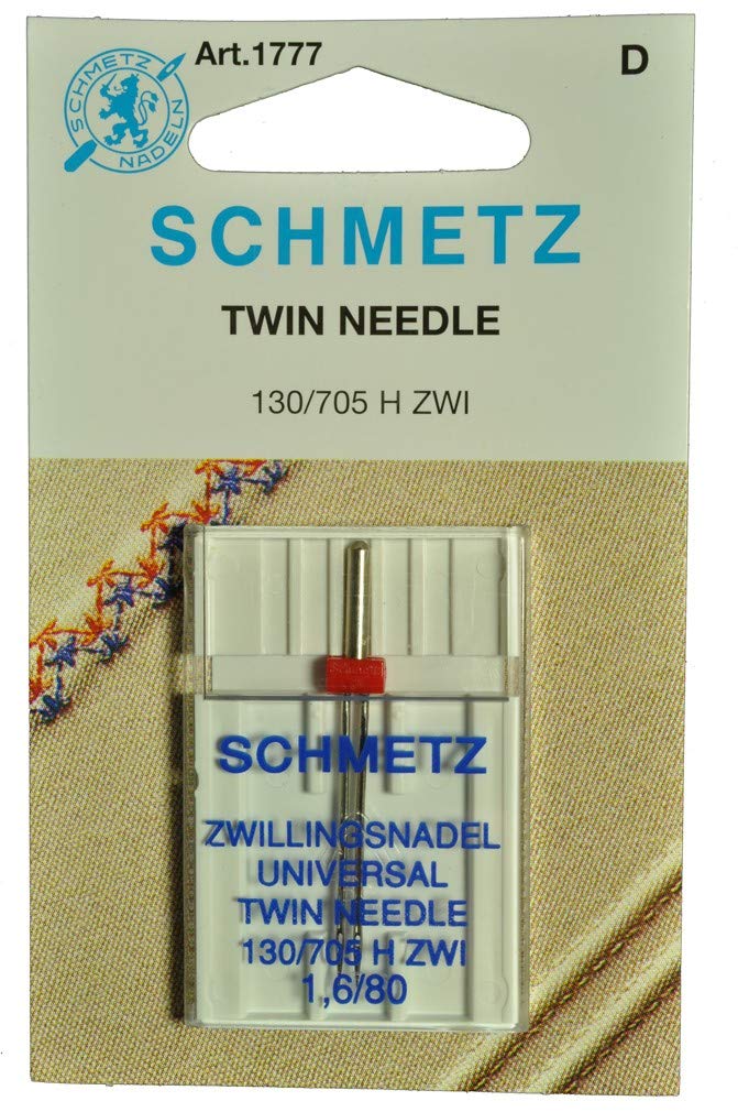 SCHMETZ Universal Twin Needle for Sewing Machines - Perfect for Quilting, Hemming & Decorative Stitching - 2-Pack High-Quality Sewing Needles