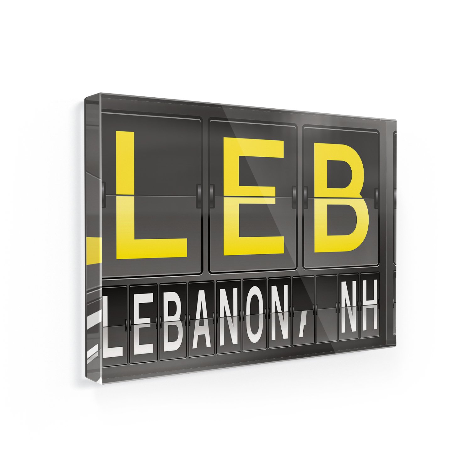 LEB Airport Code Fridge Magnet - Lebanon, NH Souvenir | Neonblond | Perfect for Travel Lovers & Home Decor