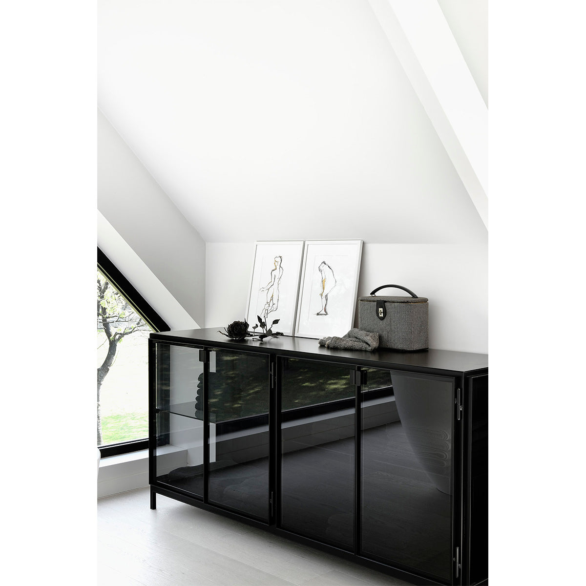 Anders 4-Door Sideboard - Modern Storage Cabinet for Living Room, Dining Room & Entryway - Solid Wood Buffet with Adjustable Shelves
