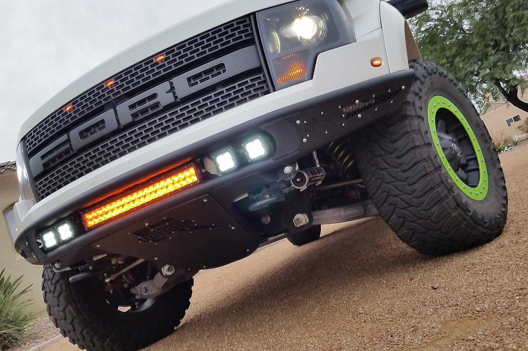 Ford F150 Raptor 2010-2014 Venom R Front Bumper with Side Panels - Hammer Black | Heavy Duty Off-Road Replacement Bumper for Ford F150 | Perfect for Off-Roading, Truck Upgrades & Custom Builds