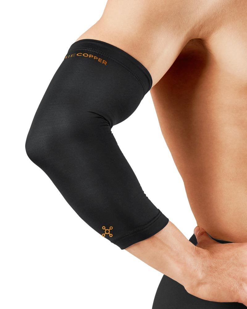 Tommie Copper Men's Recovery Compression Elbow Sleeve - Medium Size for Joint Pain Relief & Muscle Support - Ideal for Post-Workout Recovery, Tennis, Golf & Weightlifting
