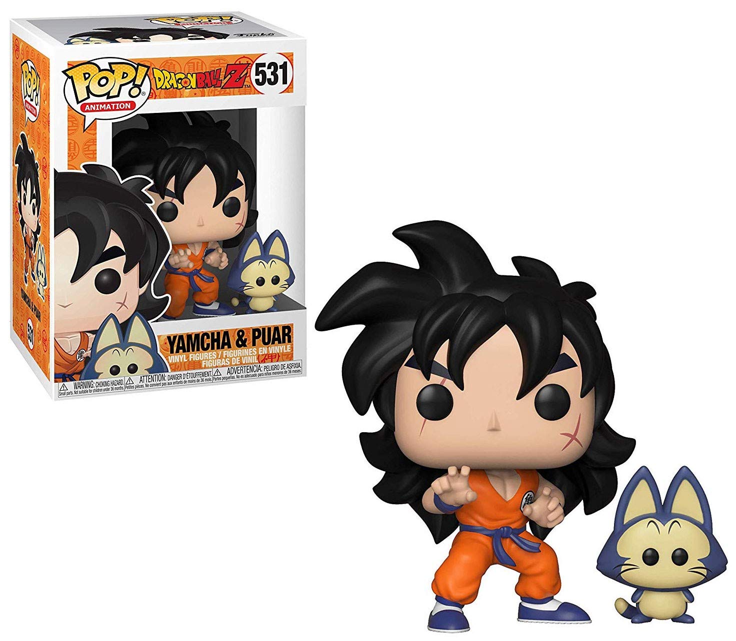 Dragon Ball Z Yamcha and Puar #531 Pop Vinyl Figure - Anime Collectible for Fans, Gift for DBZ Lovers - Perfect for Display, Home Decor, and Anime Collections