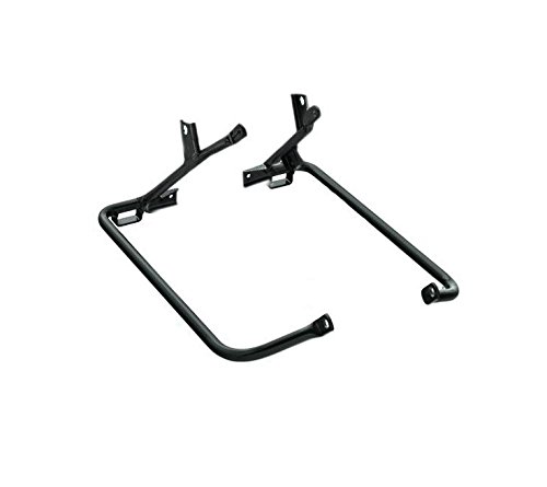 XKMT Black Saddlebag Support Bracket for 2009-2013 Harley-Davidson Touring Road King & Electra Glide - Heavy Duty Motorcycle Luggage Rack - Perfect for Long Distance Rides and Road Trips