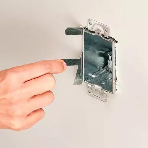 4Pcs Switch Box Support Brackets - Heavy Duty Electrical Box Mounting Straps for Plaster Ears - Secure Junction Box Accessories for Home & Commercial Wiring Projects