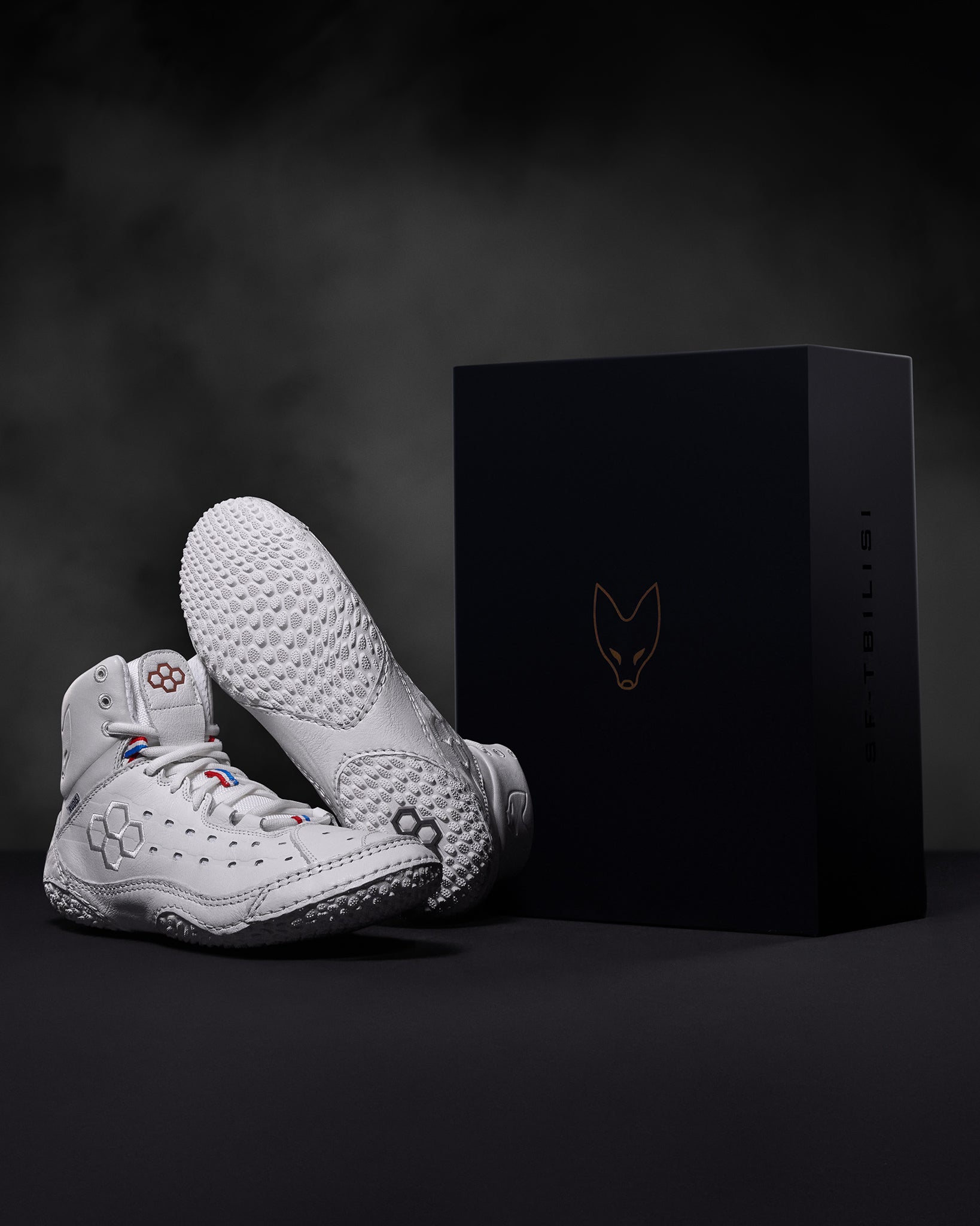 RUDIS SF Tbilisi Adult Wrestling Shoes - White | Lightweight & Durable for Training & Competition | Perfect for Wrestling, MMA & Grappling