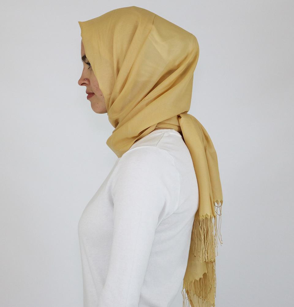 Aker Ince Hijab Shawl #361 Yellow - Modest Muslim Headscarf for Women, Lightweight & Breathable - Perfect for Daily Wear, Prayer, and Special Occasions