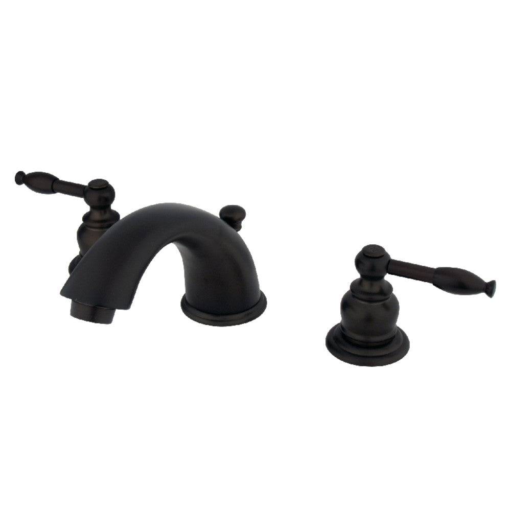 Kingston Brass GKB962KL Widespread Bathroom Faucet - 8 Inch Centerset, Oil Rubbed Bronze Finish, High Arc Spout - Perfect for Modern Bathroom Vanities and Sinks