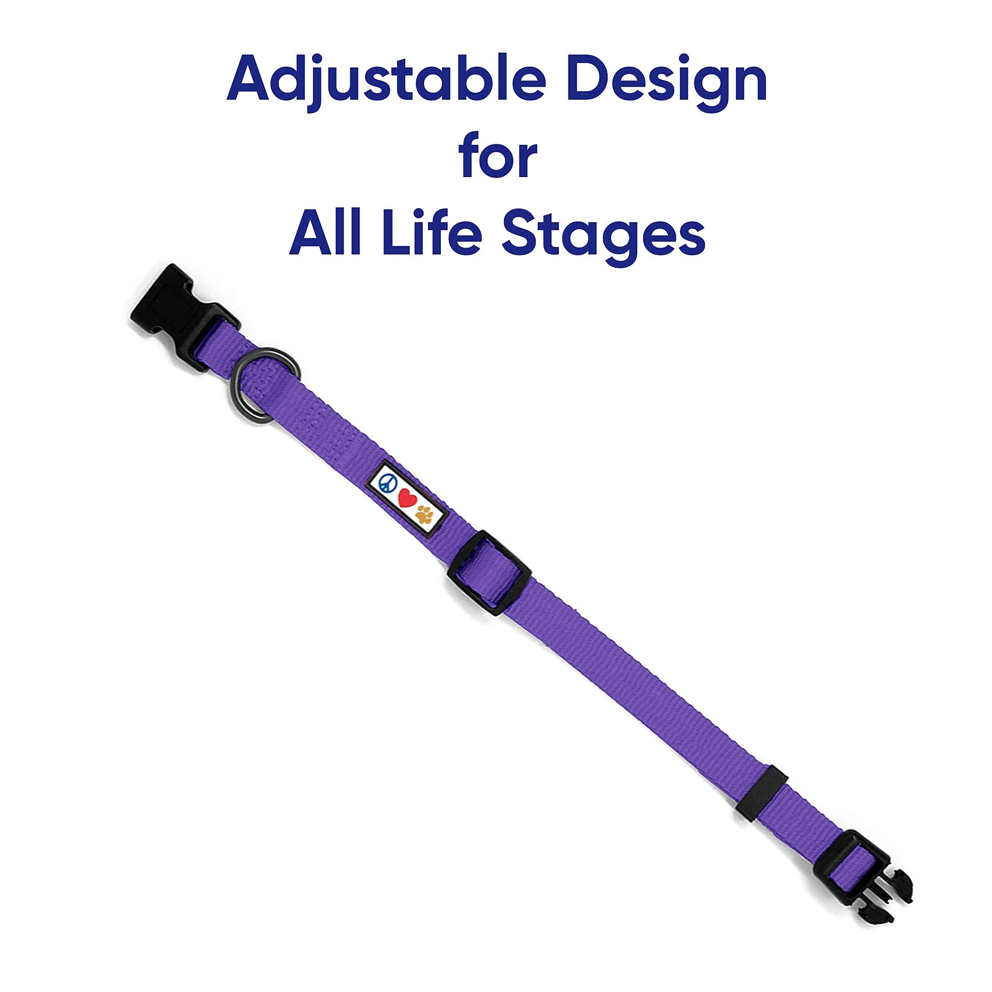 **Pawtitas Small Dog Harness and Collar Set - Purple | Adjustable & Comfortable Pet Accessories for Walking, Training, and Outdoor Adventures**