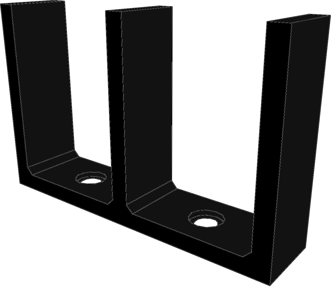 Grovers Home Solutions - Universal Sliding Closet Door Floor Guide Bracket - Extra Tall (2 Pack) - Black - Heavy Duty for Smooth Door Operation - Perfect for Bedroom, Closet, and Wardrobe Organization