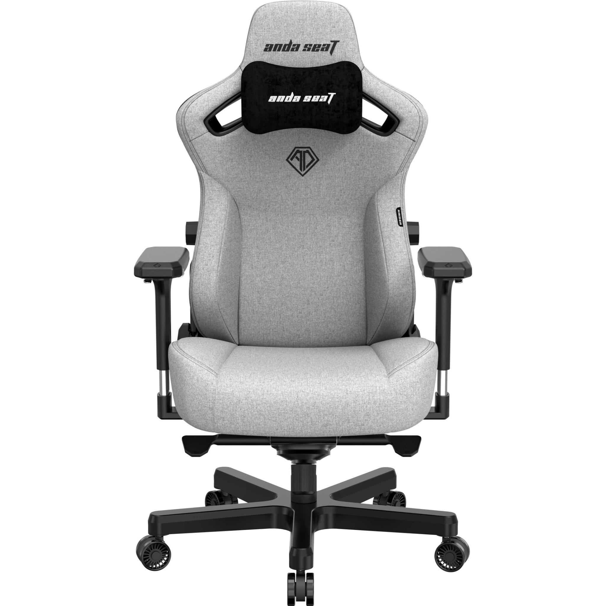 Anda Seat Kaiser 3 Series XL Premium Ergonomic Gaming Chair - Grey Fabric for PC, Console & Office Use - Comfortable Computer Chair for Long Gaming Sessions & Work