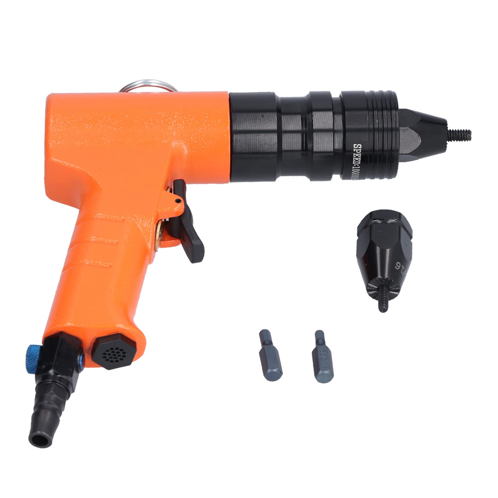 Pneumatic Rivet Gun - High Performance Ergonomic Riveting Tool for Automotive & Container Manufacturing - Non-Slip Grip, Labor Saving Design - Perfect for Metal Fabrication, HVAC Installation, and Industrial Assembly Work