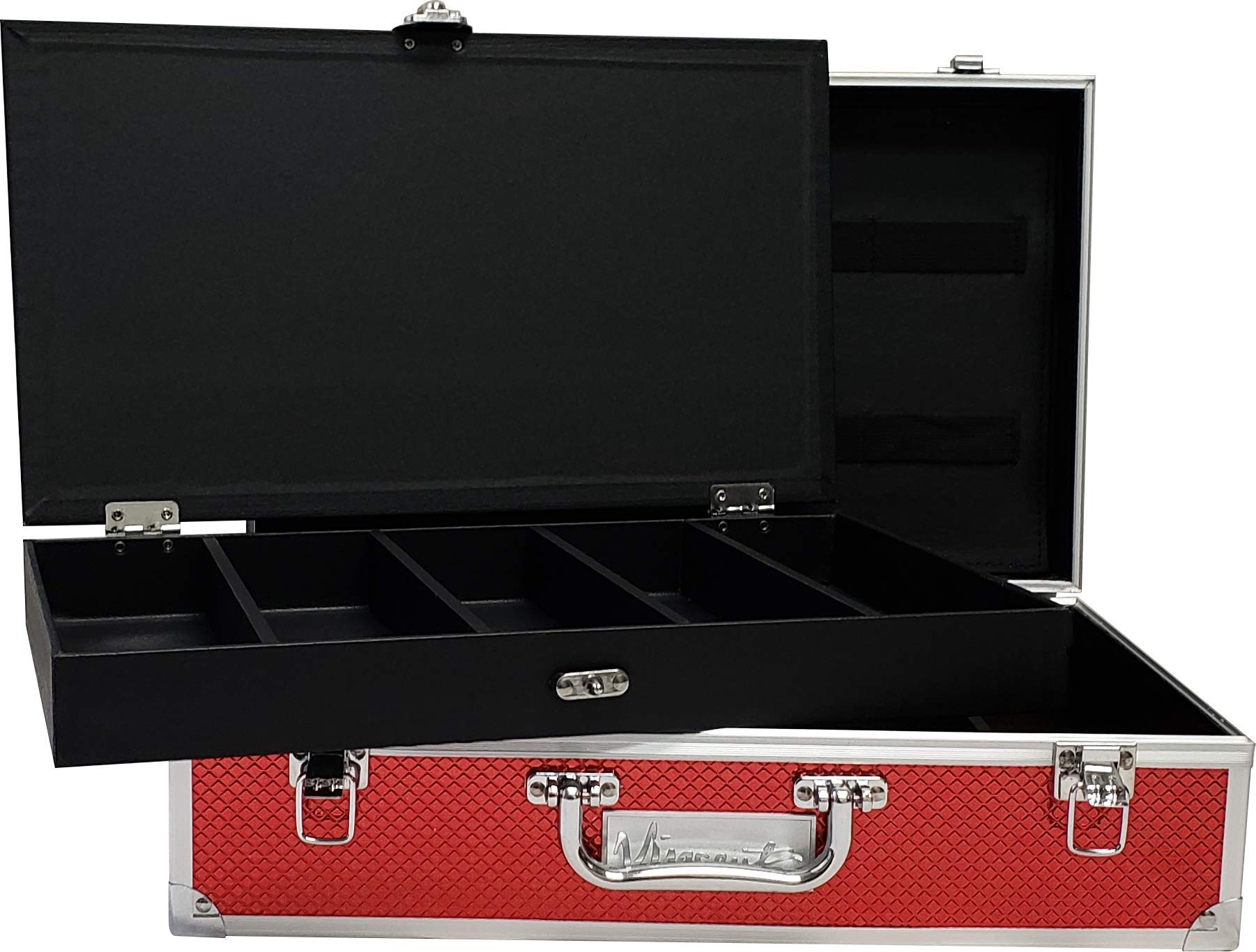 Vincent Master Case Travel Stylist Barber Case Junior Size (Red) - Professional Portable Hairdressing Kit for Travel & Home Use