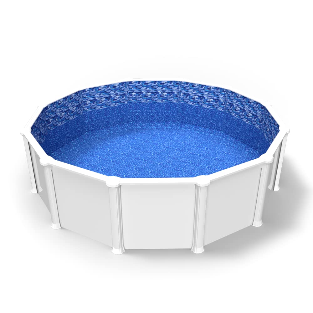 LinerWorld Above Ground Pool Liner - Premium Tahoe Valley Design - HD Overlap or Beaded for Round/Oval Pools (15', 18', 21', 24', 27', 15'x24', 15'x30', 18'x33') - Durable Replacement Liner for Backyard Swimming Pools