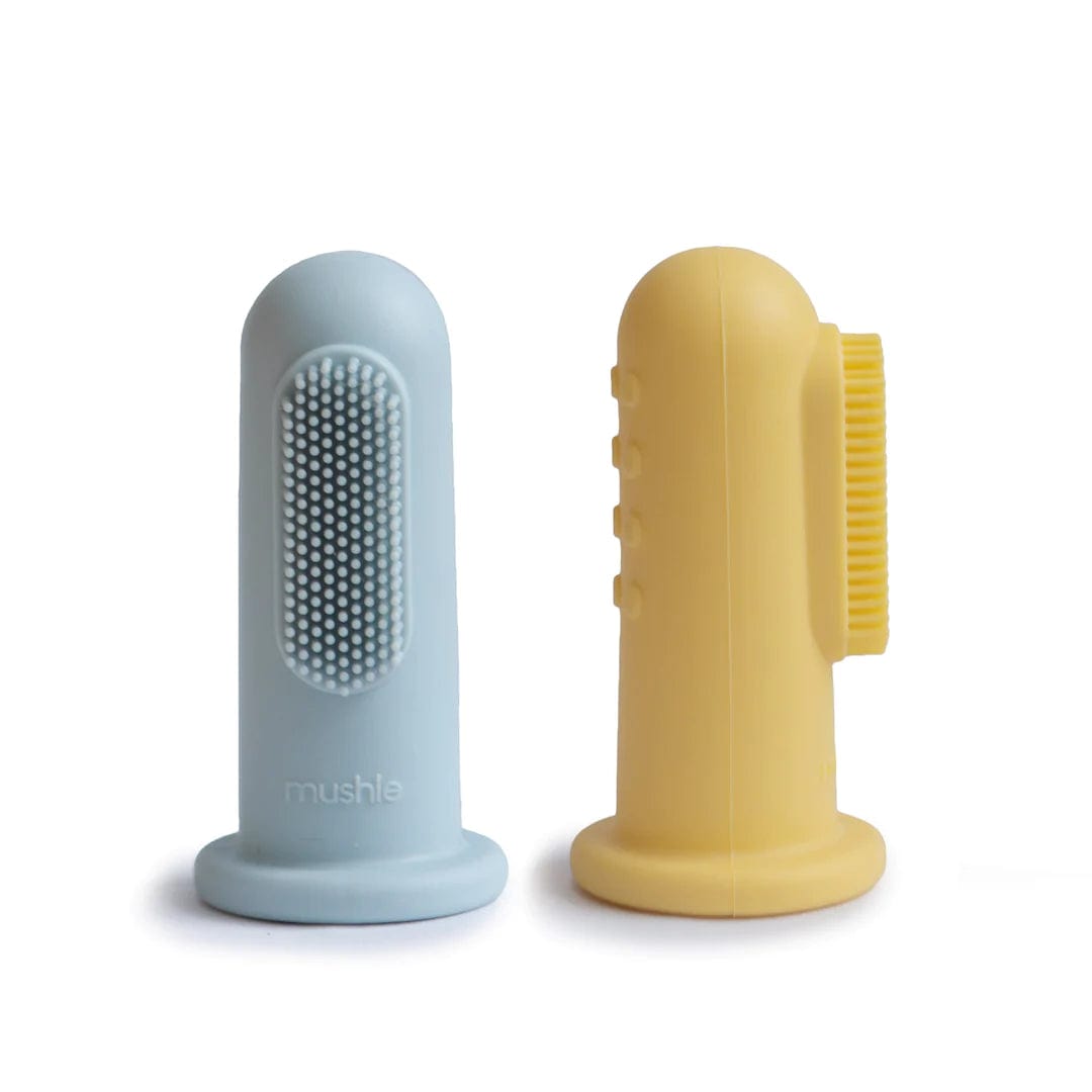 Mushie Finger Toothbrush for Babies & Toddlers - Soft Silicone Infant Toothbrush for Gentle Gum & Teeth Cleaning - Perfect for Early Oral Care & Teething Relief