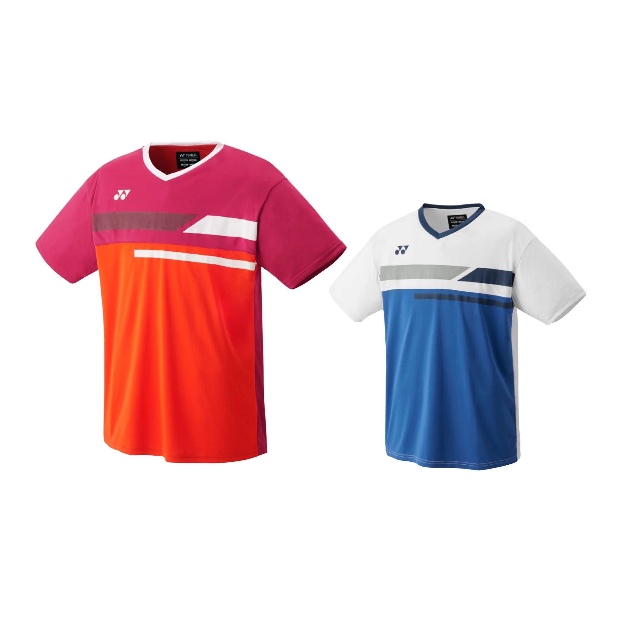 Yonex YM0029 Men's Crew Neck Team Shirt - Performance Tennis & Badminton Jersey [Reddish Rose] - Ideal for Club Matches, Training & Casual Wear