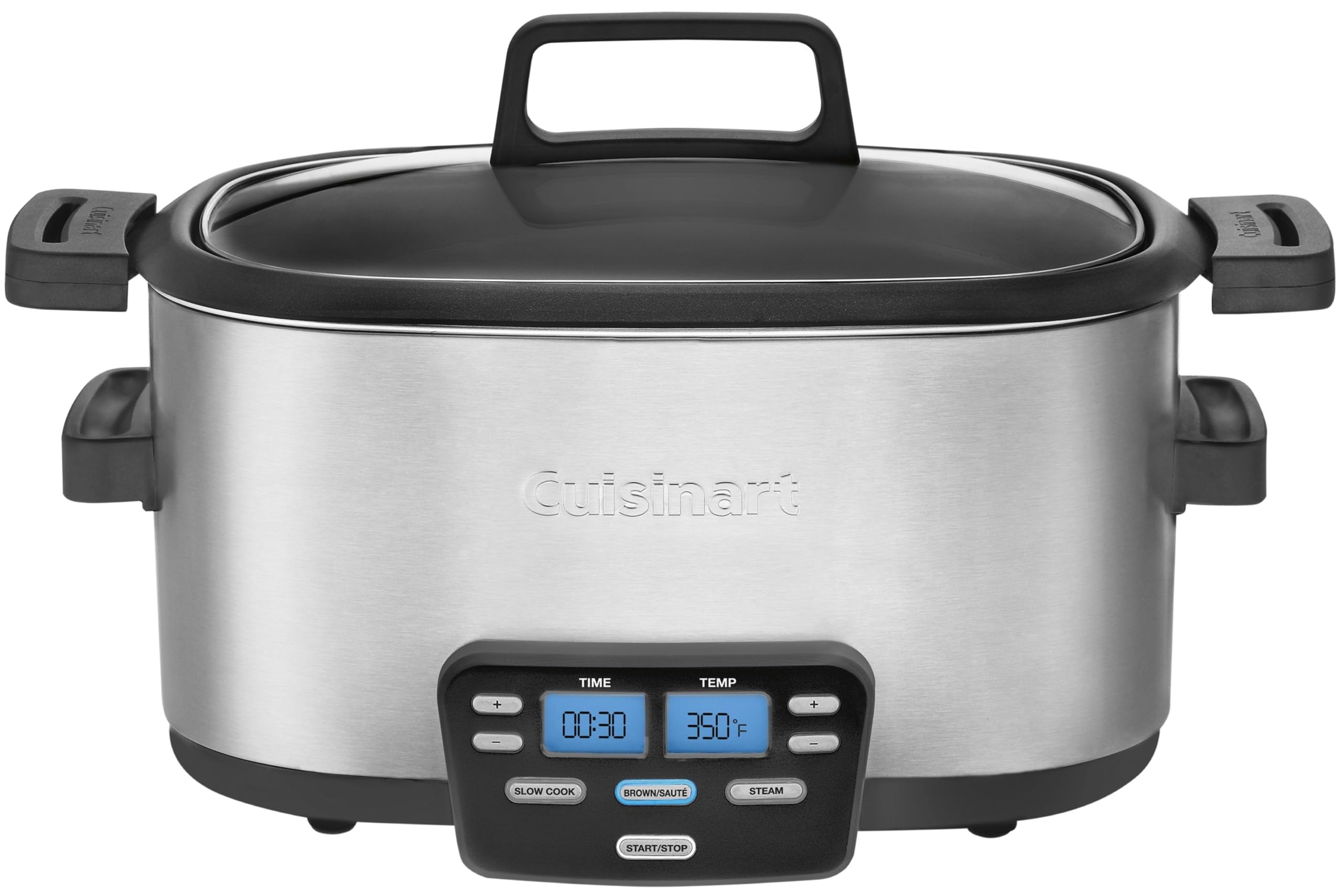Cuisinart MSC-600 3-in-1 Multi-Cooker - 6-Quart Slow Cooker, Steamer & Sauté Pan with Browning Function - Silver | Perfect for Family Dinners, Meal Prep & Healthy Cooking